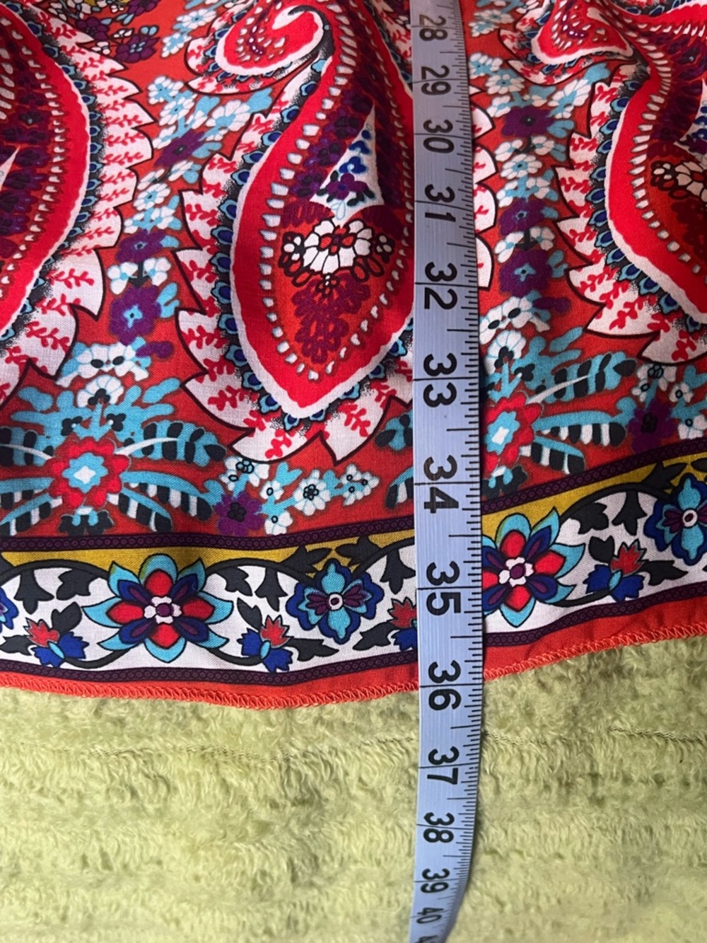 Boho Paisley Babydoll Dress Tunic Bell Sleeve Festival Mini Medium - Picture 12 of 14